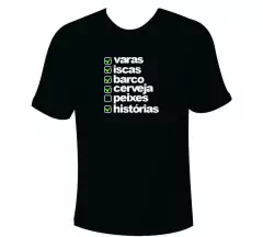 Camiseta Check list do Pescador - Dia dos Pais