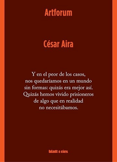 Artforum, Cesar Aira