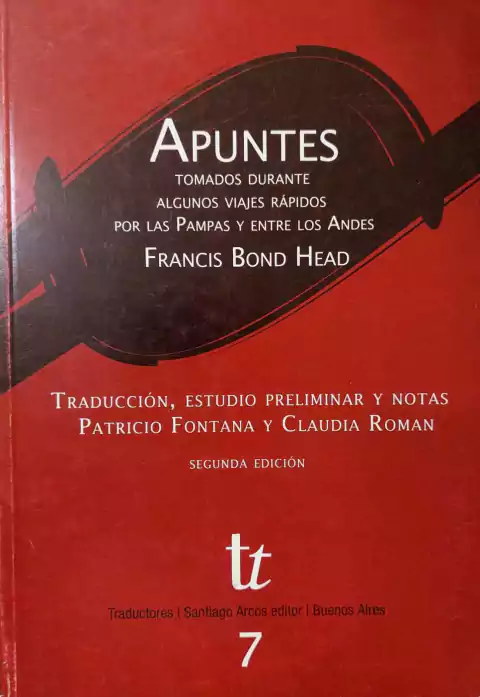 apuntes. tomados durante algunos viajes rápidos por las pampas y entre los andes, francis bond head