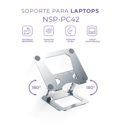 SOPORTE ALUMINIO NOTEBOOK NOVERA NSP-PC42 - comprar online