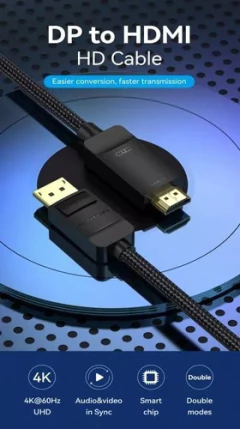 CABLE DISPLAYPORT A HDMI 4K - comprar online