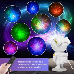 ASTRONAUTA PARLANTE BT PROYECTOR DE GALAXIA LED - comprar online