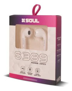 AURICULARES MANOS LIBRES SOUL S389 BLANCO TIPO C - comprar online