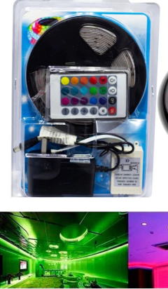 TIRA DE LUCES 5 METROS LED RGB CON CONTROL - TECNOPLAY