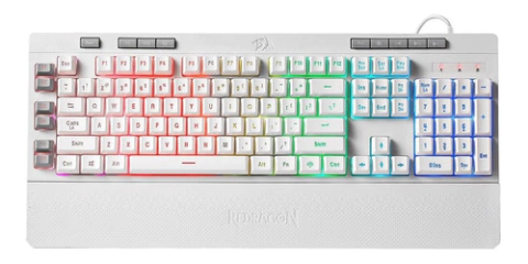 TECLADO GAMER REDRAGON SHIVA BLANCO K512W RGB