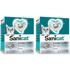 PROMO 5x4 Arena Piedra Aglomerante Para Gato Sanicat Strong Clumps x 7kg - tienda online