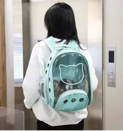 MOCHILA TRANSPARENTE GATO - tienda online