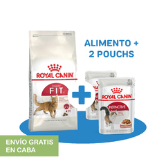 COMBO Royal Canin Alimento Gato Fit 15kg + 2 Pouchs Instinctive 85g