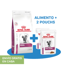 COMBO Royal Canin Alimento Gato Renal 2kg + 2 Pouchs Renal 85g