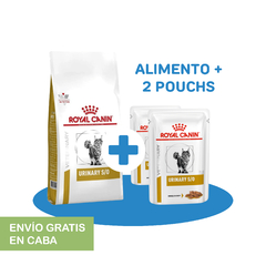 COMBO Royal Canin Alimento Gato Urinary S/O 7,5kg + 2 Pouchs Urinary S/O 85g