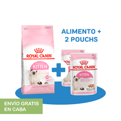 COMBO Royal Canin Alimento Gato Kitten 7,5kg + 2 Pouchs Kitten 85g