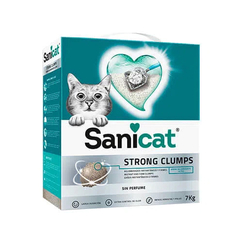 Arena Piedra Aglomerante Para Gato Sanicat Strong Clumps x 7kg - comprar online