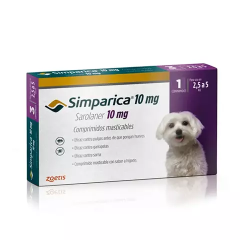 Pastilla SIMPARICA 2,5 a 5KG