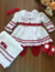 Saida Maternidade Helena Branco com Vermelho - comprar online