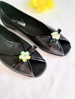 BALLERINA BALLET NEGRO LABRADO - Yamanas calzado de diseño
