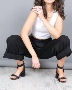 SANDALIA CHIC NEGRO - Yamanas calzado de diseño