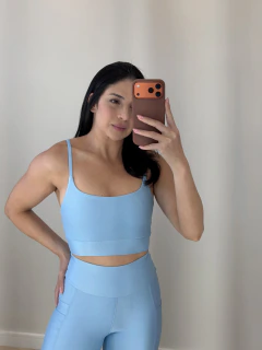 Top Nanda Canelado Azul Cinderela