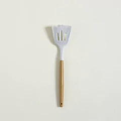 Espátula Acanalada de Silicona con Mango de Madera 31 cm. - comprar online