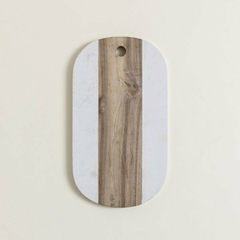 Tabla Macael con Bordes Curvos de Mármol y Madera 33.5 cm. - comprar online