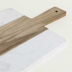 Tabla Macael con Mango de Mármol y Madera 45 cm. en internet