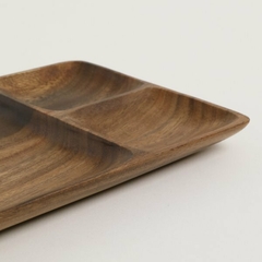 Bandeja Acacia Rectangular 3 Divisiones Manila 25,5 x 19 cm. en internet