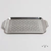 Bandeja Rectangular Para Parrilla Acero Inoxidable 43 cm - comprar online