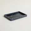 Bandeja Rectangular Andhra Mármol Negro 30 cm.