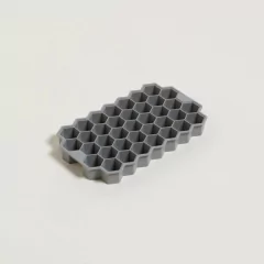 Cubetera De Silicona Panal Grey 20 x 12 cm.