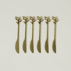 Set X6 Untadores De Acero Dorado Stem 15 cm.
