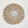 Centro De Mesa Redondo Plano Seagrass Blanco 35 cm.
