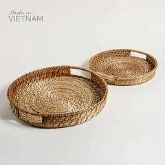 Set x2 Bandejas Redondas Vinh Fibras Naturales Vinh