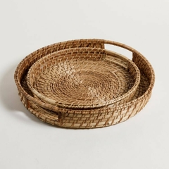 Set x2 Bandejas Redondas Vinh Fibras Naturales Vinh - comprar online