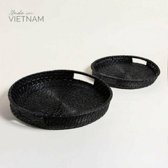 Set x2 Bandejas Redondas Vinh Fibras Naturales Vinh - Duvet Home