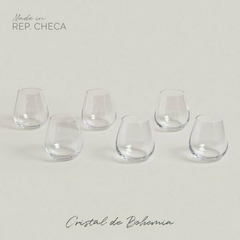 Set X 6 Vasos Cristal de Bohemia Columba 380 ml.