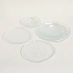 Plato Postre Vidrio Ponto 22 cm. - Duvet Home