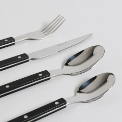 Set Cubiertos Vassa Toscana Black 24 Piezas en internet