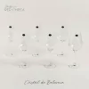 Set X 6 Copas Cristal de Bohemia Columba Optic 650 ml.