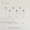 Set X 6 Copas Champagne Cristal de Bohemia Columba Optic 260 ml.
