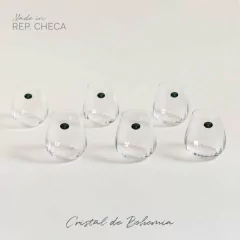 Set X 6 Vasos Cristal de Bohemia Columba Optic 380 ml.
