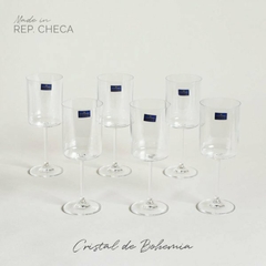 Set X6 Copas De Cristal De Bohemia Anita
