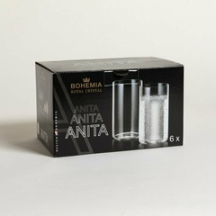 Set X6 Vasos De Cristal De Bohemia Anita - comprar online