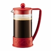 Cafetera Bodum Brazil 8 Pocillos Rojo