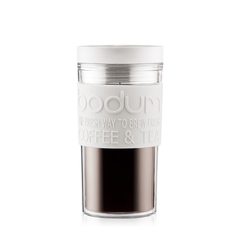 Travel Mug Bodum Doble Pared Hermetico Blanca