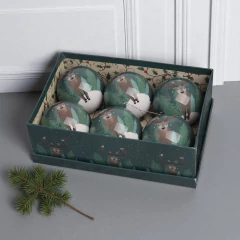 Set x 6 Bolas Ciervo en el Bosque 8 cm. - comprar online