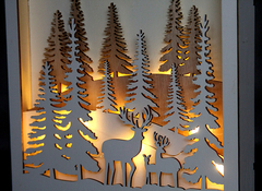 Cuadro Paisaje de Bosque con Luz Led - comprar online