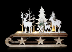 Adorno Trineo y Paisaje con Luz Led - comprar online