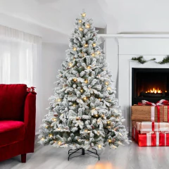 Árbol Nevado con Luz Led 2,10 mts. (350 luces)