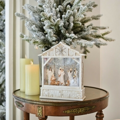 Caja Musical Pesebre con Luz 25 cm.