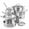 Batería Cocina Kitchenaid 11 Piezas Acero Inoxidable