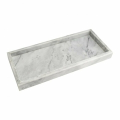 Bandeja de Mármol Blanco 30 x 13 cm.